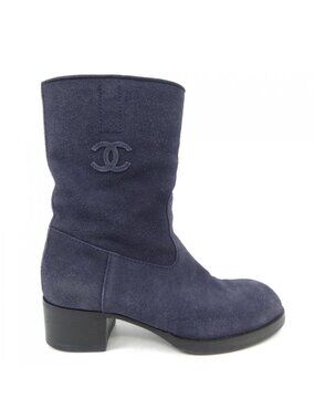 Chanel Boots Navy 36